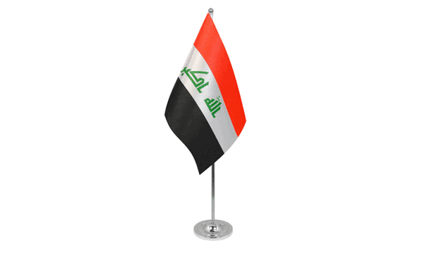 Iraq (New) Satin Table Flag